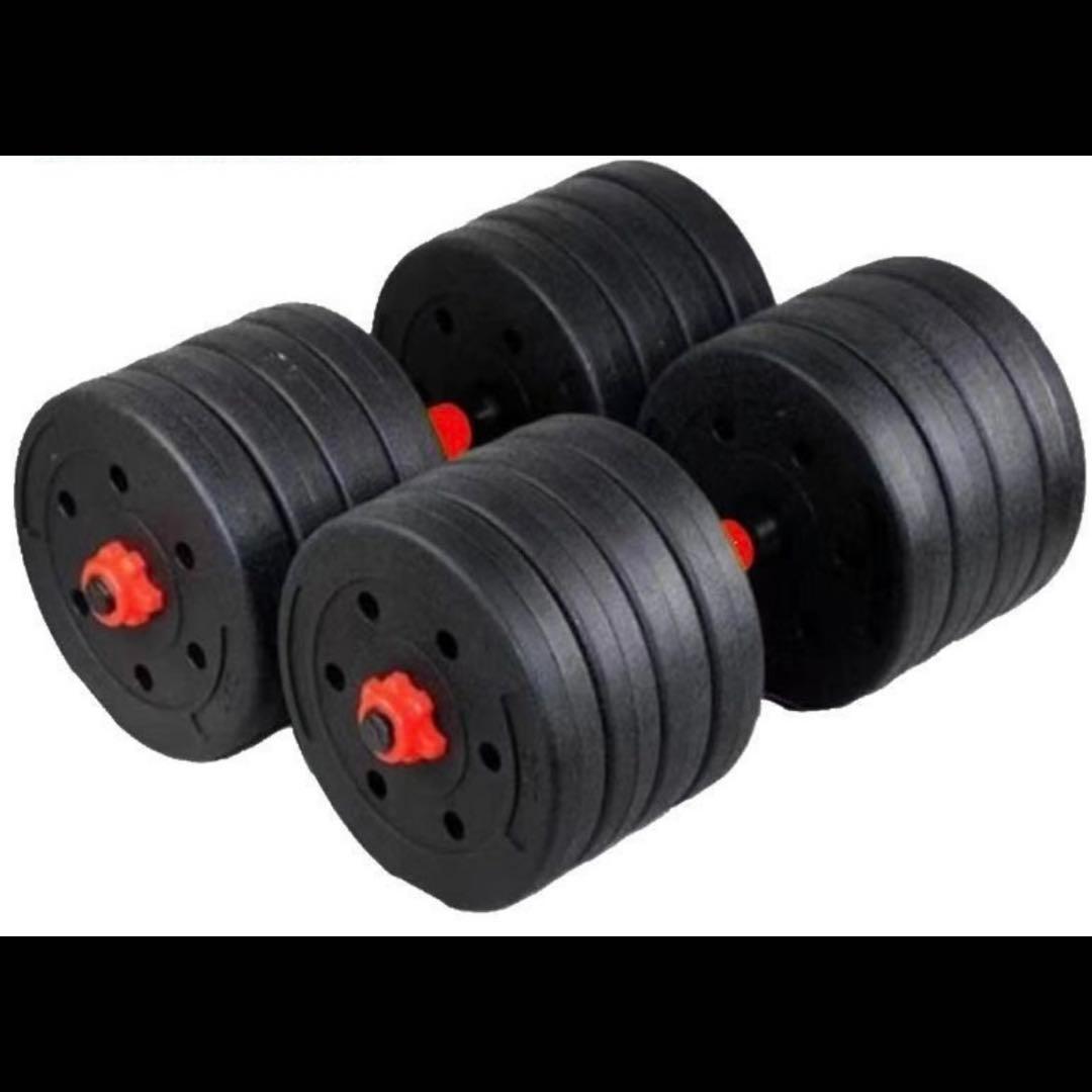 【合計50kg】バーベルにもなるダンベル｜25kg×2個セット 可変式｜A4