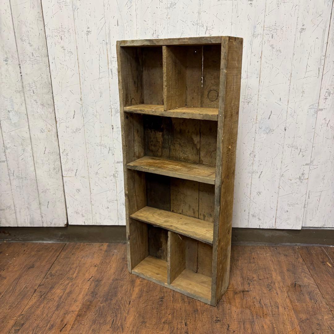 B1 昭和レトロ 古家具 古材 木製飾り棚 ディスプレイラック オープンラック