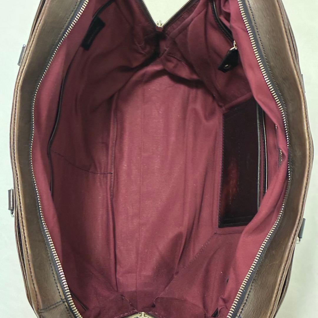 【美品】ヴィヴィアンウエストウッド アドバン ビジネスバッグ レザー A4可 茶