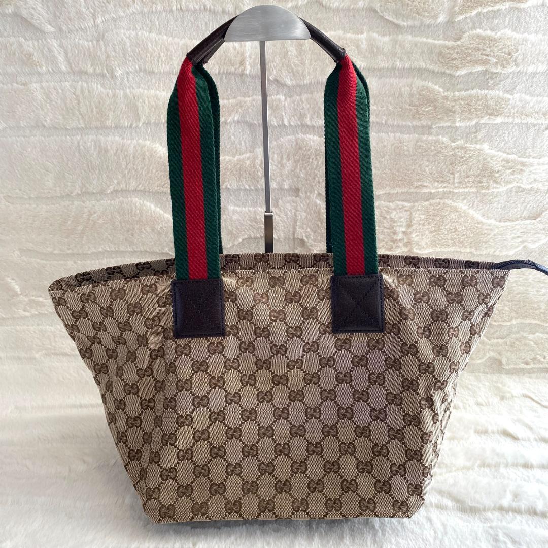 GUCCI シェリーラインGG柄 キャンバス トートバッグ ブラウン 人気モデル