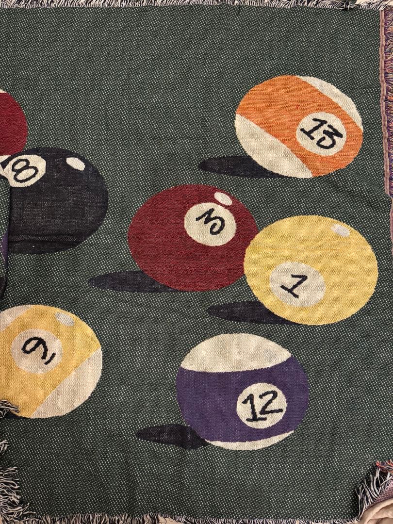 STUSSY ビリヤードボールデザインラグ／ブランケット