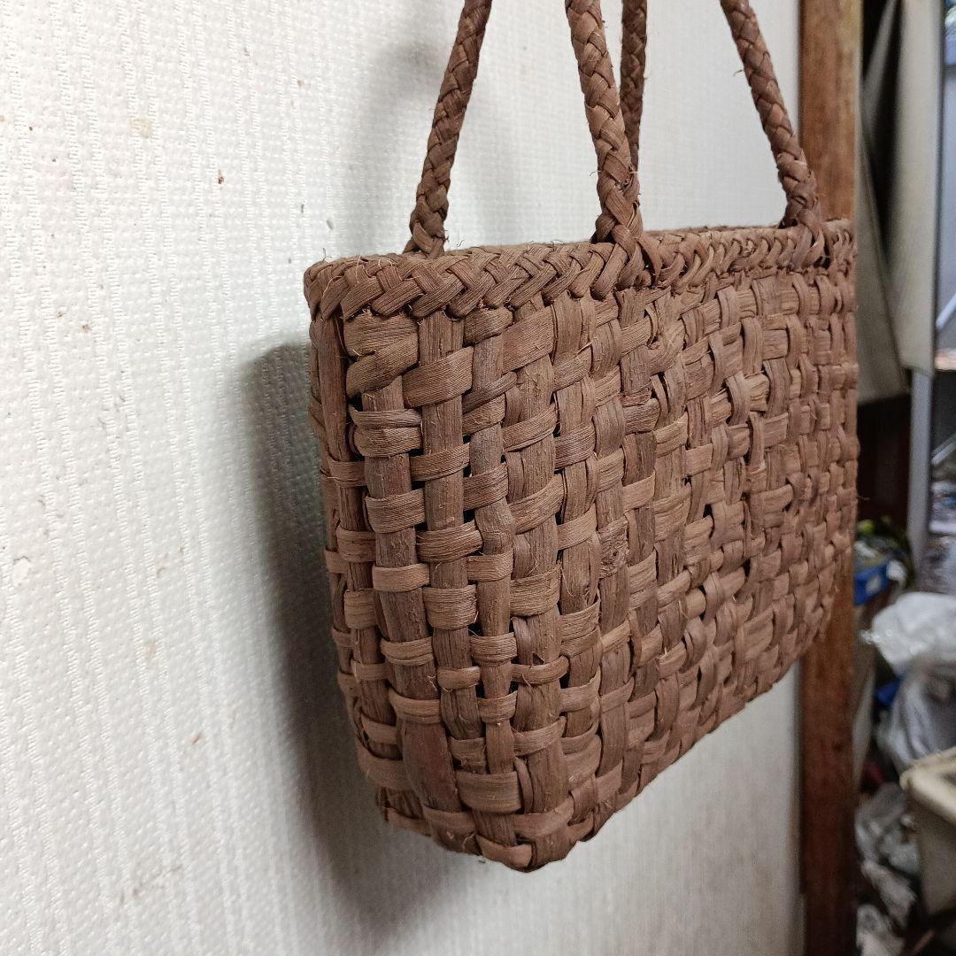 国産山葡萄バック 曲り細市松