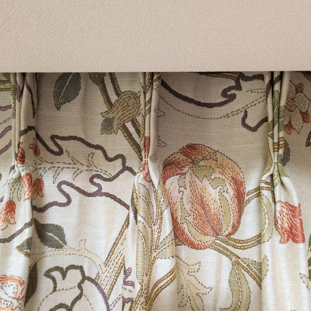 美品✨️川島織物セルコン　ドレープカーテン　オーダー品　ウィリアムモリス