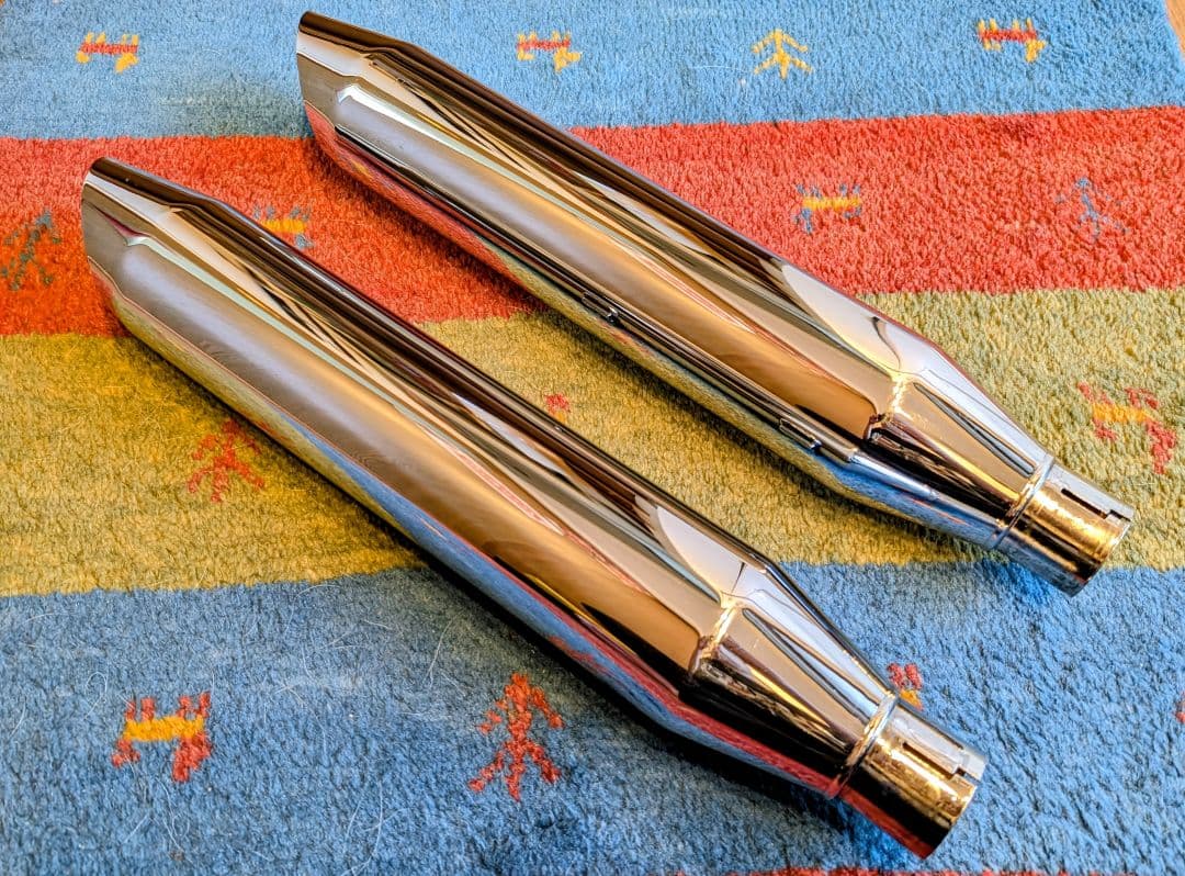 ハーレー 純正 北米マフラー バロニーカット パンチアウト済み スポーツスター