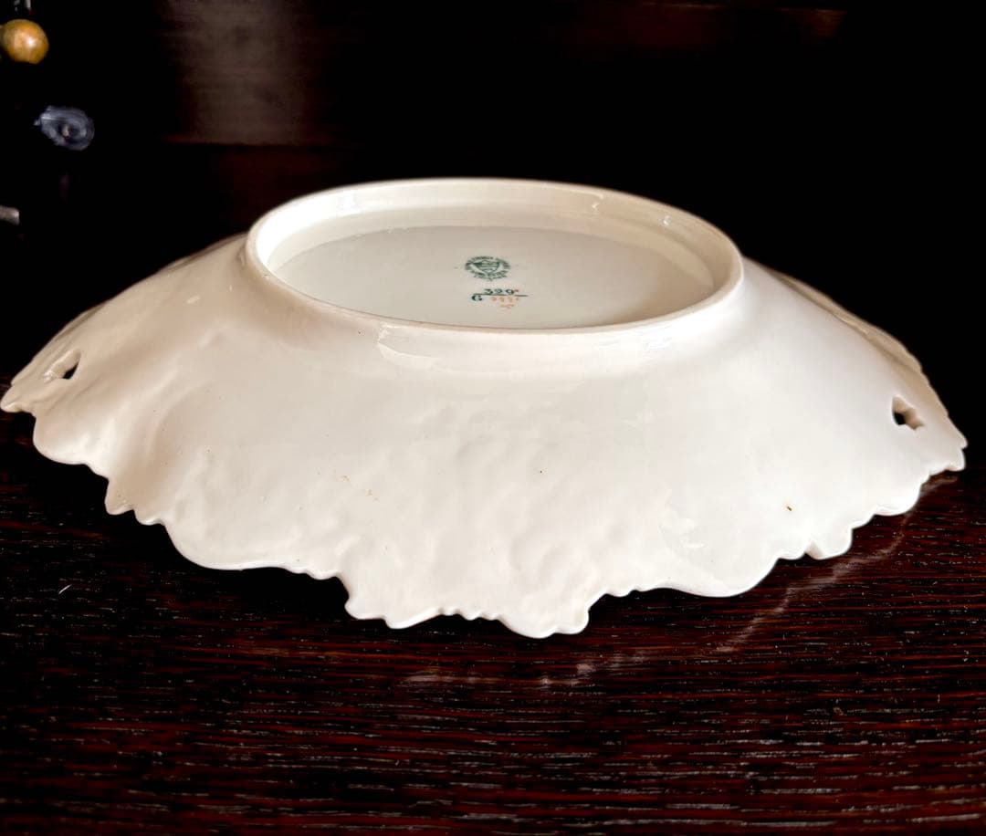 ロイヤルウースター　グレンジャーウースターブラッシュアイボリー　オーバルプレート