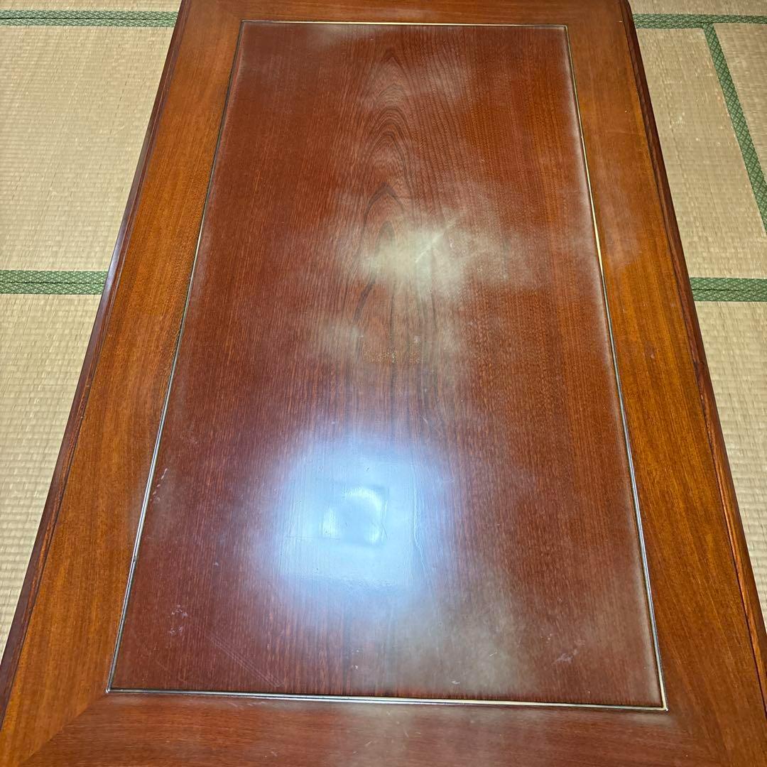 木製座卓 彫刻入り