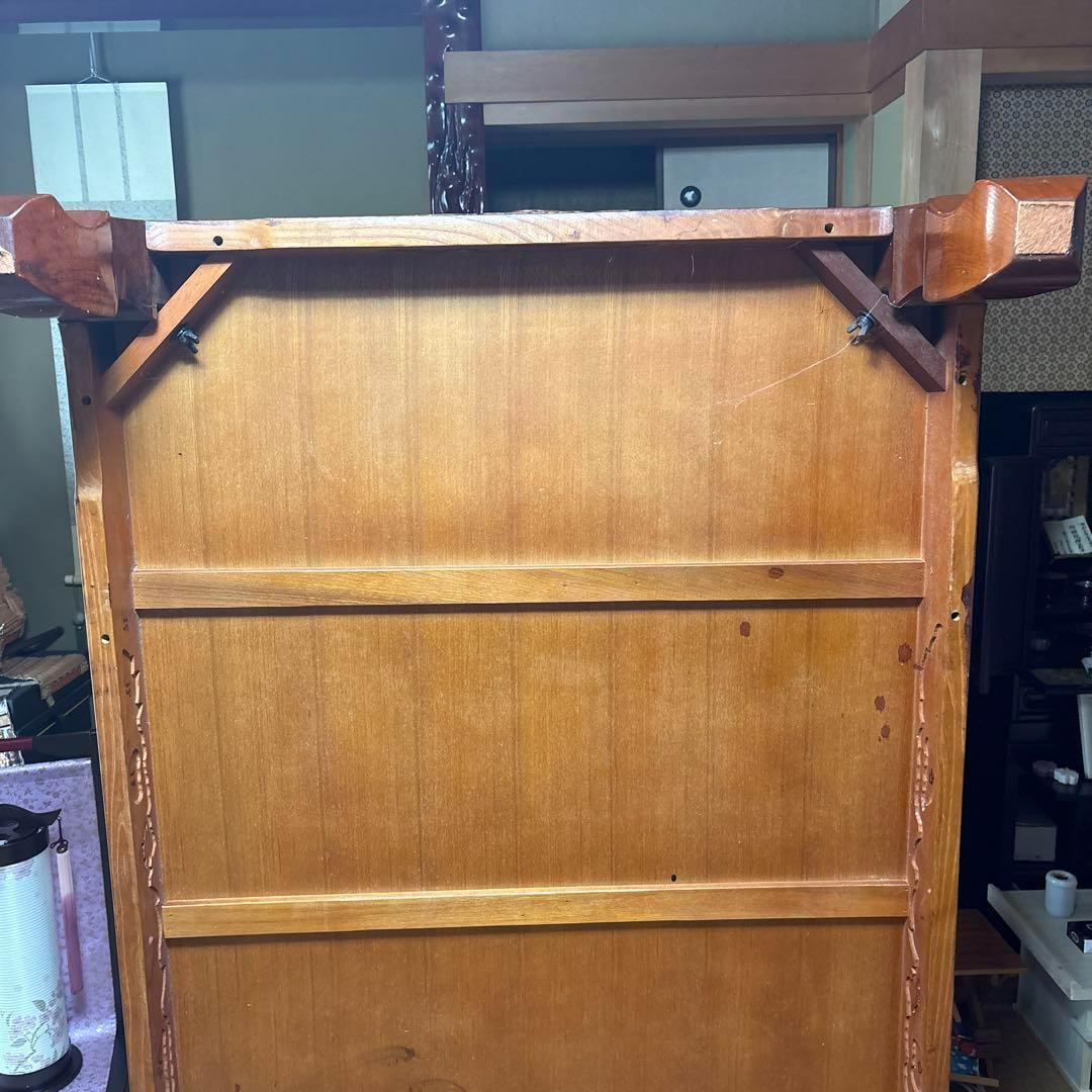 木製座卓 彫刻入り