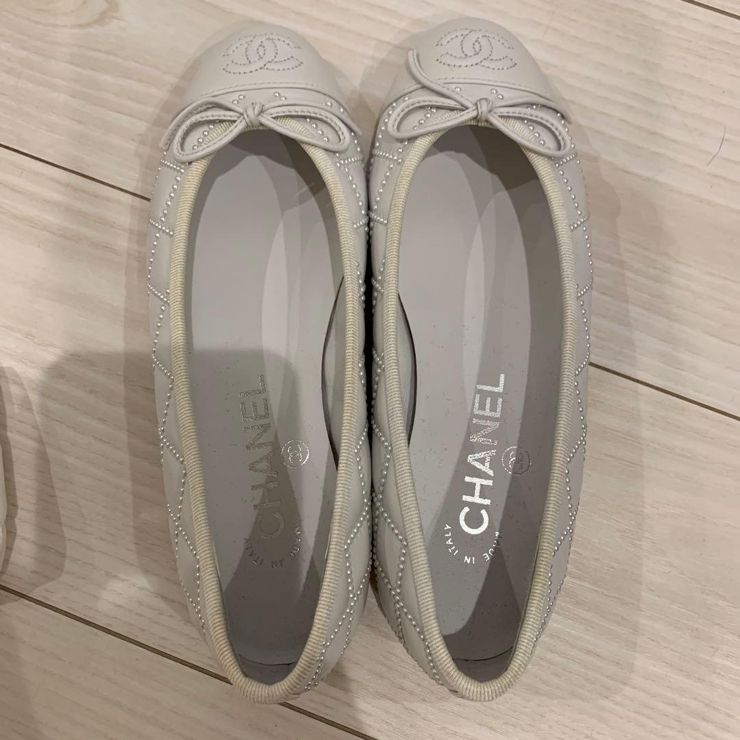 B*E様 CHANEL バレエシューズ ホワイト 34半　新品