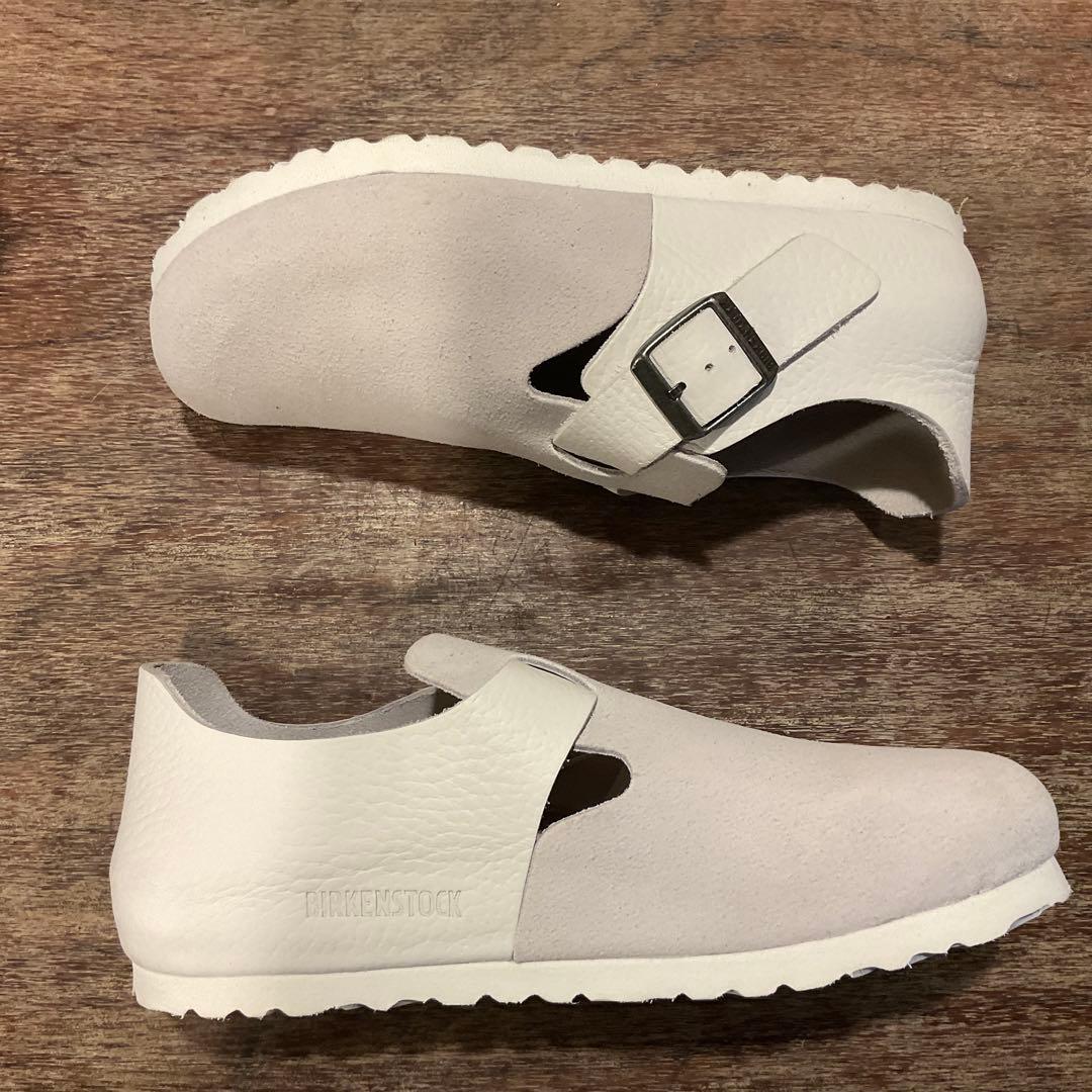 ほぼ新品！ビルケンシュトック ロンドン ホワイト レザー スエード サンダル