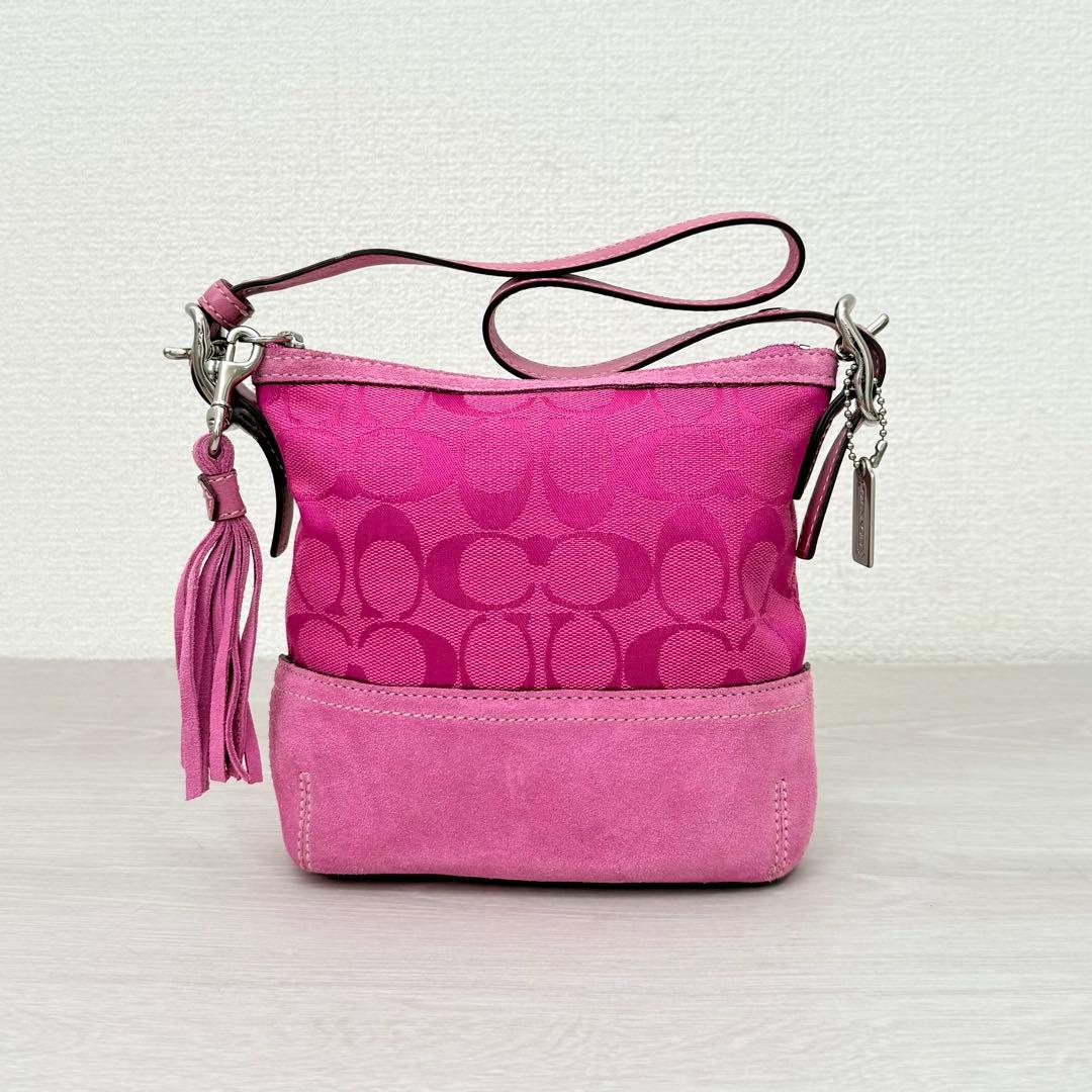 バッグ Vintage Coach mini Satchel Purse Pink