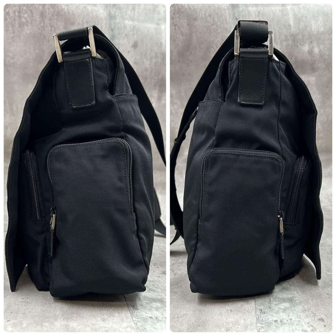 【良品】 グッチ ショルダーバッグ 2way メッセンジャーバッグ ブラック