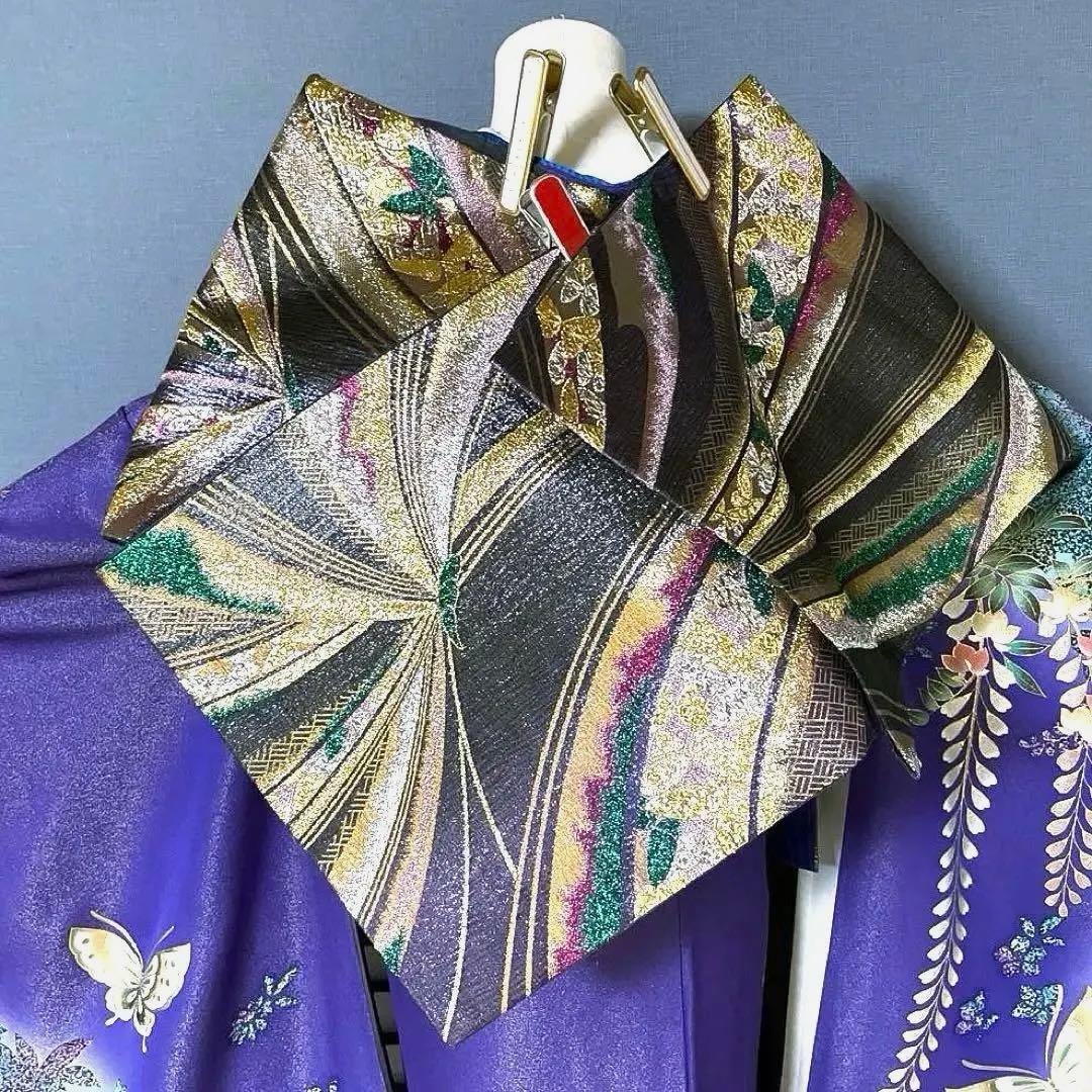 振袖フルセット　高身長　金通し　手描き友禅　成人式振袖　振袖　裄丈71