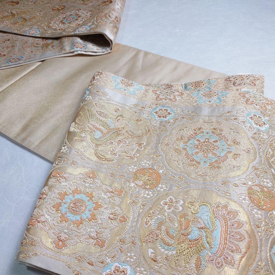 正絹 袋帯 六通柄 河村織物 手織 京華洛図案 極上 逸品 美品