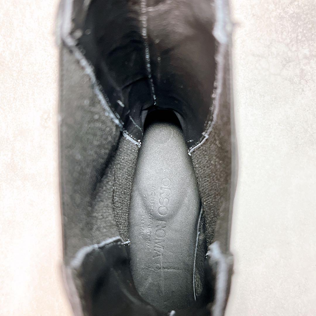 ☆美品☆【コルソローマ9】サイドゴアブーツ (37) レザー　厚底　ブラック