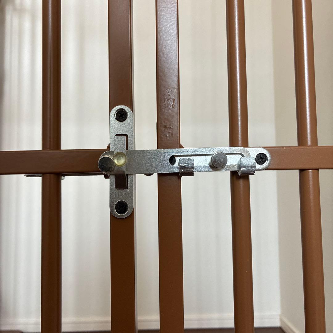 ペット脱走防止ゲート犬 猫【ブラウン】