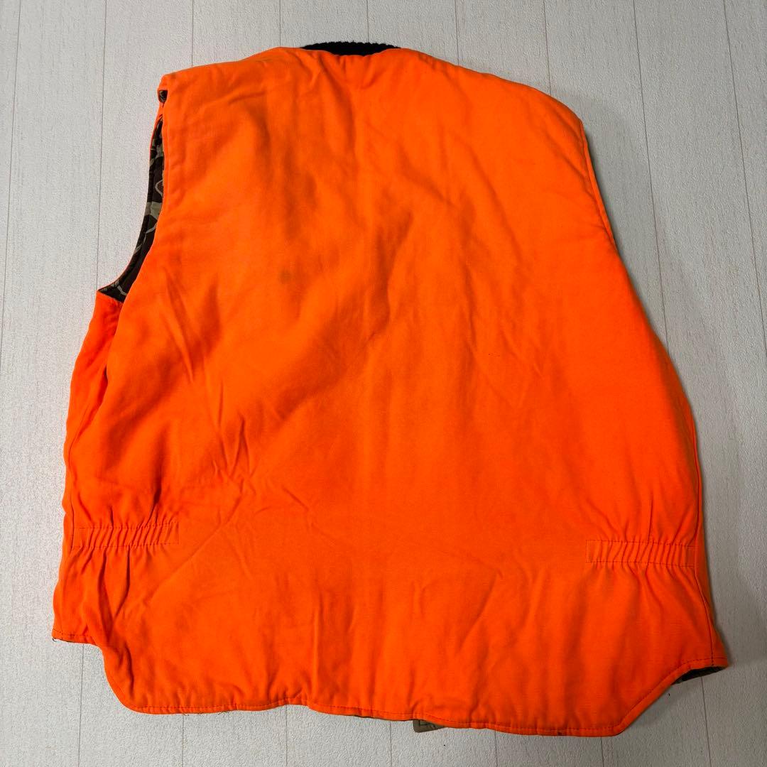 Wallsウォールズ　ダックハンターカモフラージュリバーシブルベスト　古着　中綿