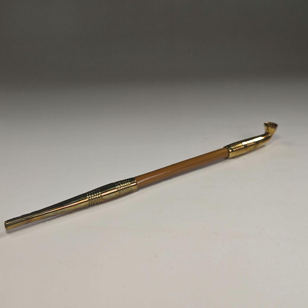 ウ307 煙管『金工師　木村清斎作』『吸江斎好　煙管　キセル　真鍮製　共箱』茶道