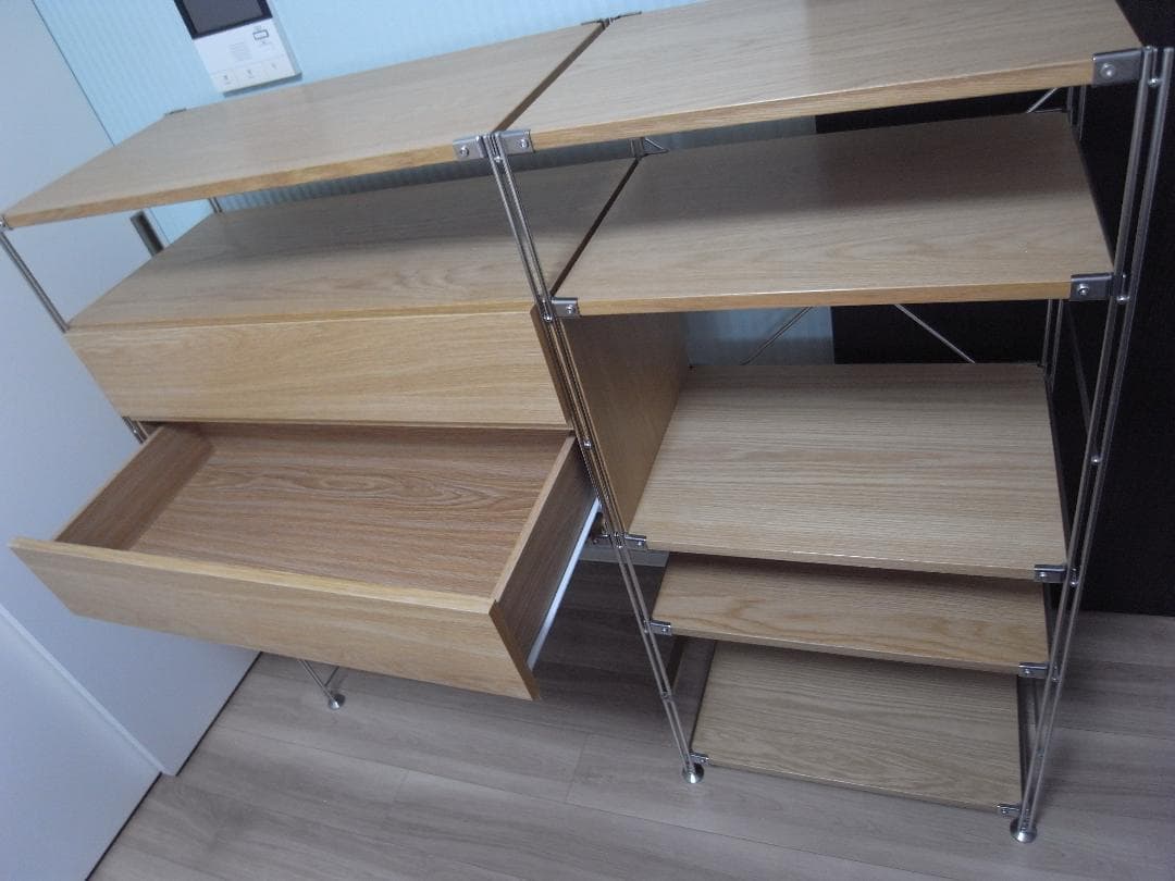 【MUJI 無印良品】ステンレスユニットシェルフ 全幅140cm 全高120cm