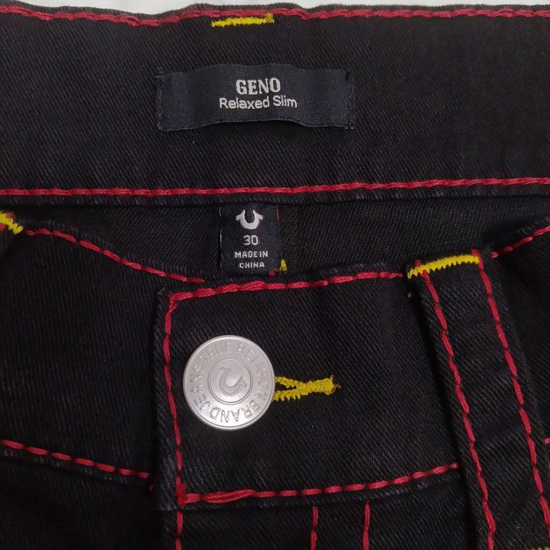 W30 ✨新品未使用 トゥルーレリジョン デニムパンツ ブラック ビッグT