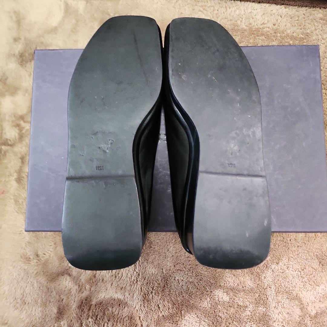 PRADA 黒 レザー ミュールサンダル　23.5cm前後位　正規品