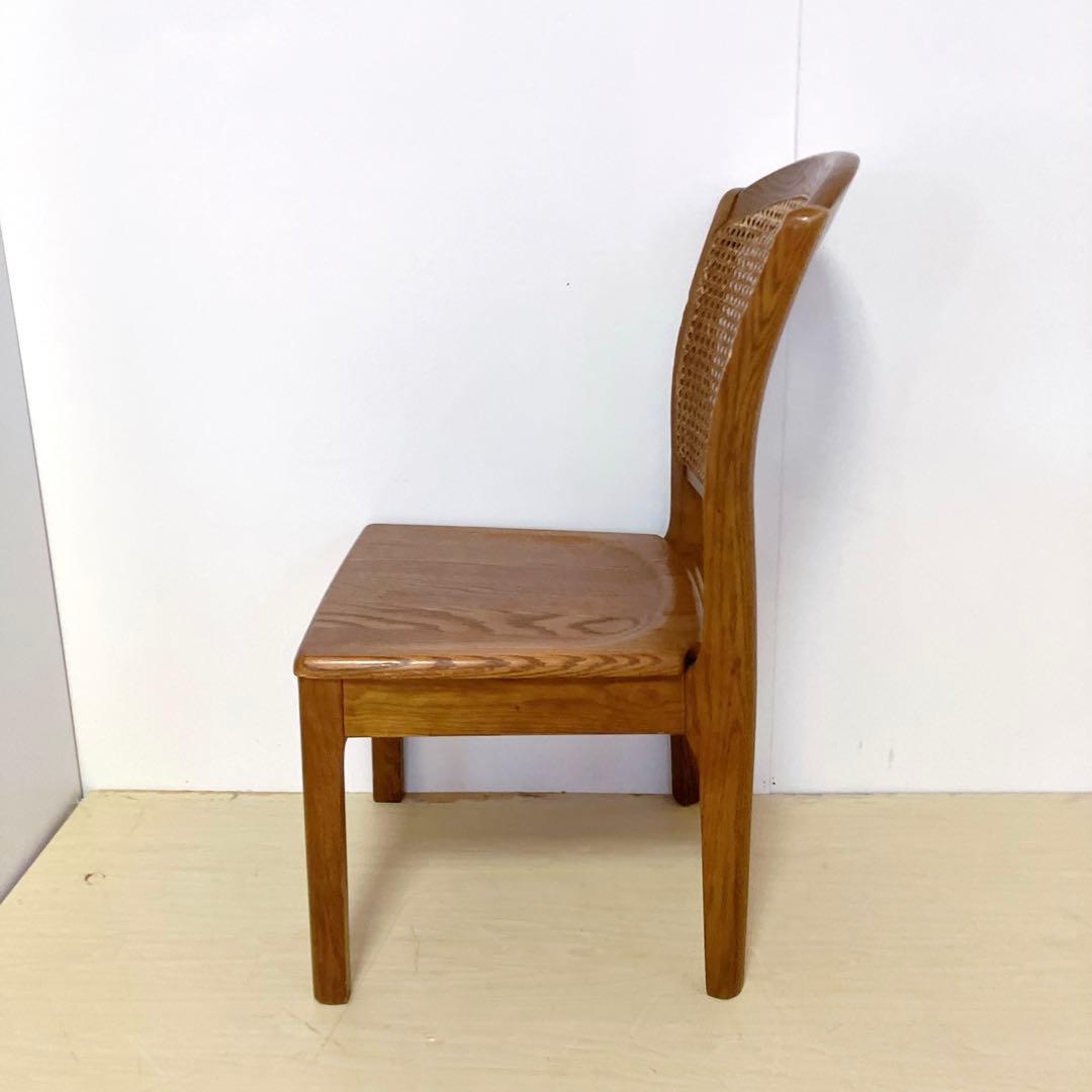 maruni マルニ　木製　ダイニングチェア ラタン 籐 旧ロゴ 木製椅子