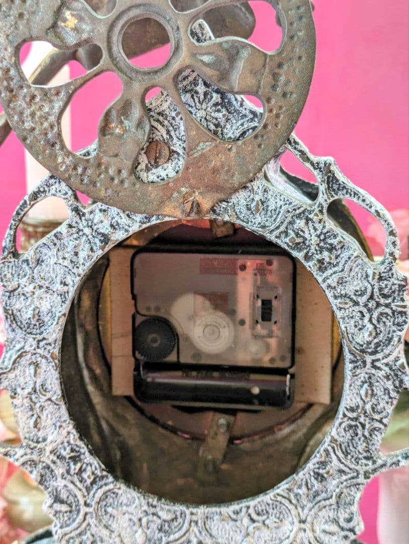 お値下げ✢スペイン製✢ヴィンテージ天使の置時計✢動作確認済