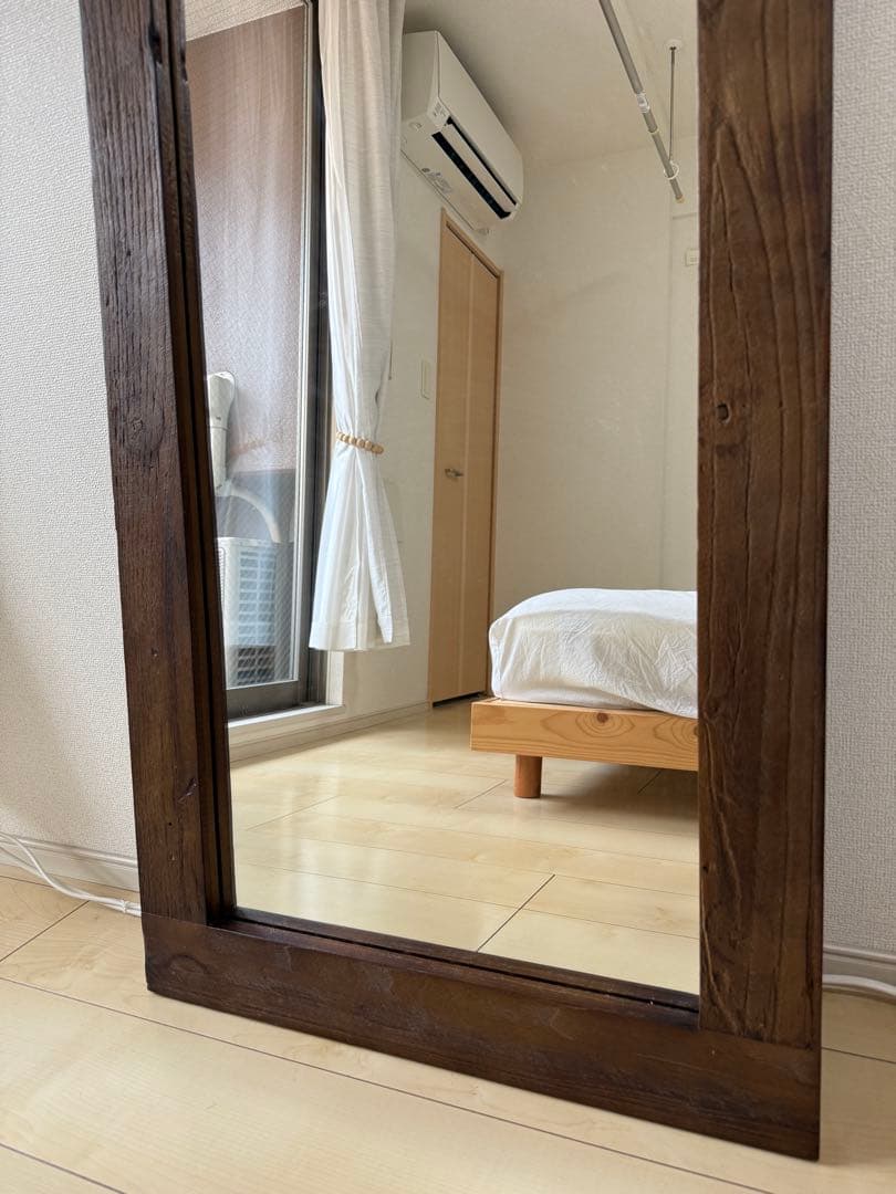 KANADEMONO エルム古材スタンドミラー　160×60