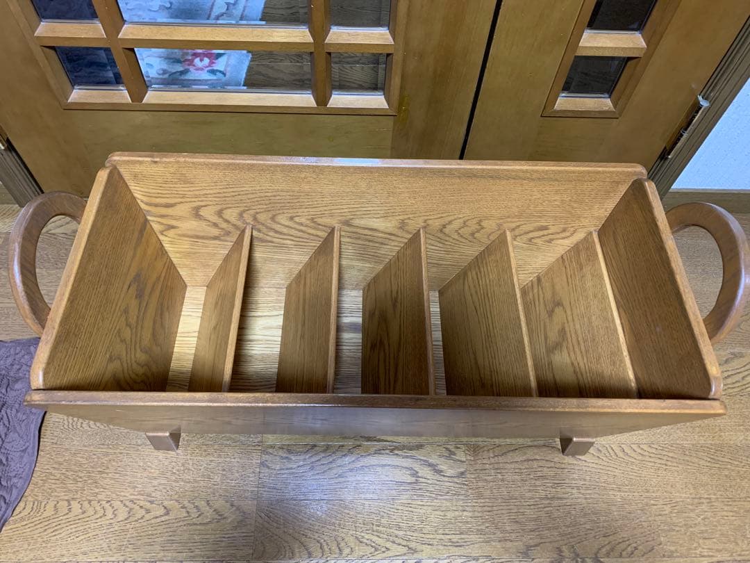 北欧ウッドマガジンラック　ロータイプ