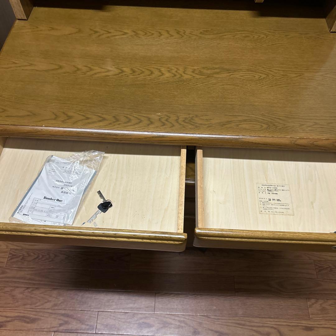 木製学習机　卓上部オープンシェルフ付き　日本製　山梨引きとり　あるいはたのメル便