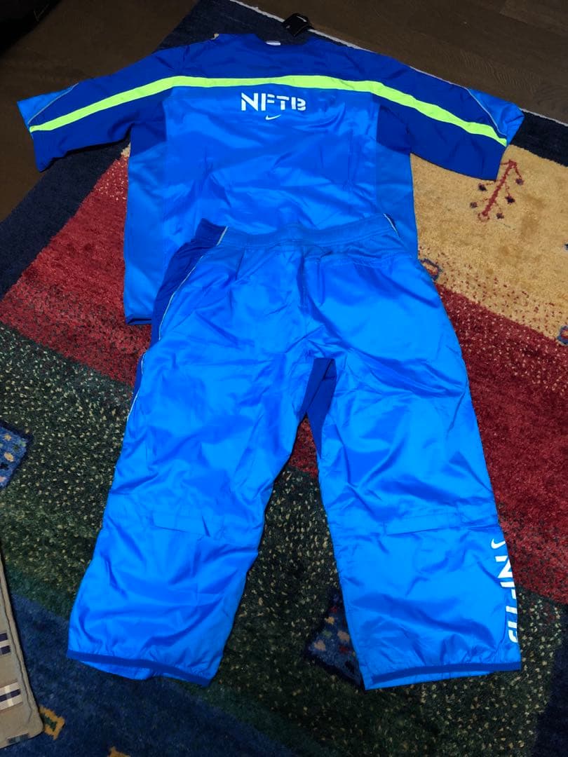 nftbナイキ7分丈ナイロンジャケットパンツセットLピステサッカーフットサル