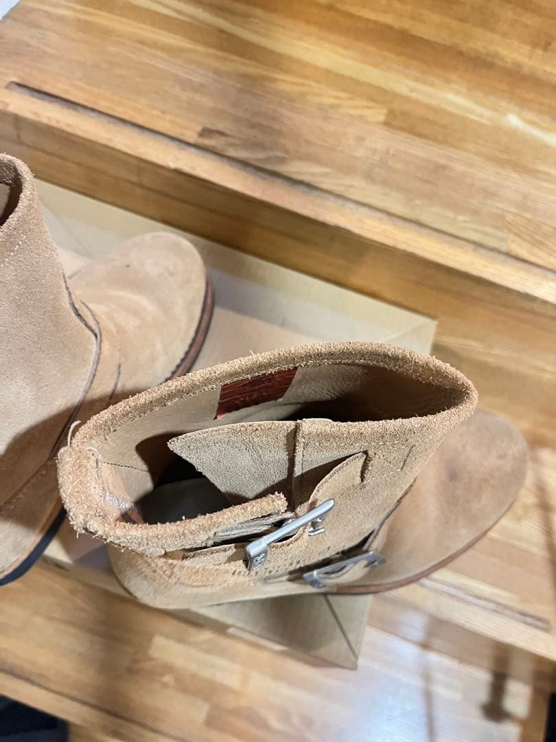 d*1様 ハーレーダビッドソン ショートエンジニアブーツスエード US7.5 2