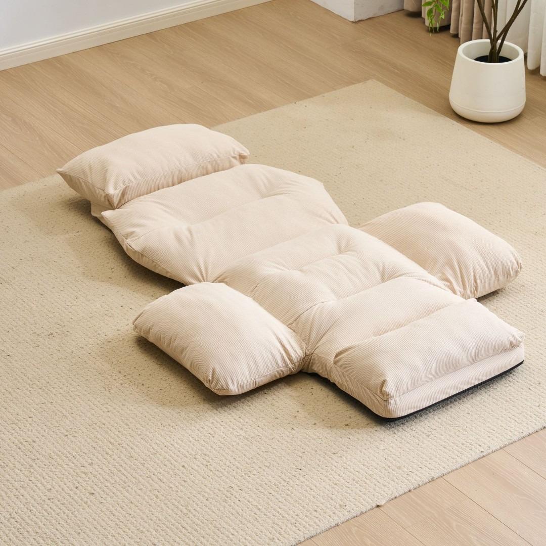 座椅子 ソファーベッド 一人掛けソファ 6段調整 リクライニングソファ 通気性