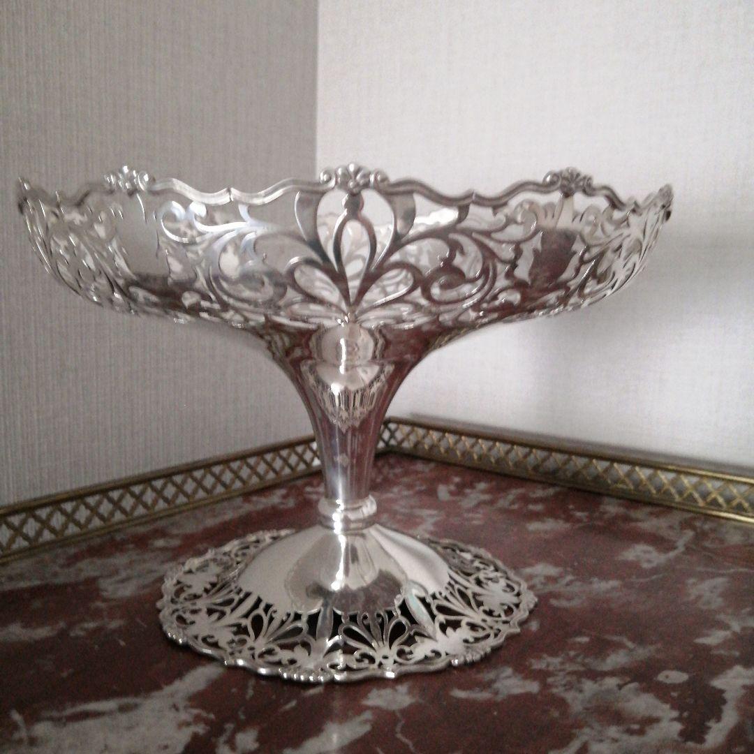 純銀925　英国製　アンティーク　ピアスコンポート