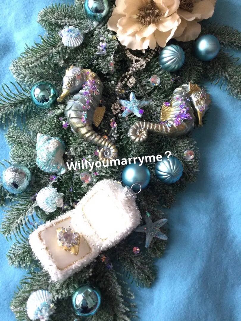 クリスマスリース　スワッグ　Willyoumarryme？