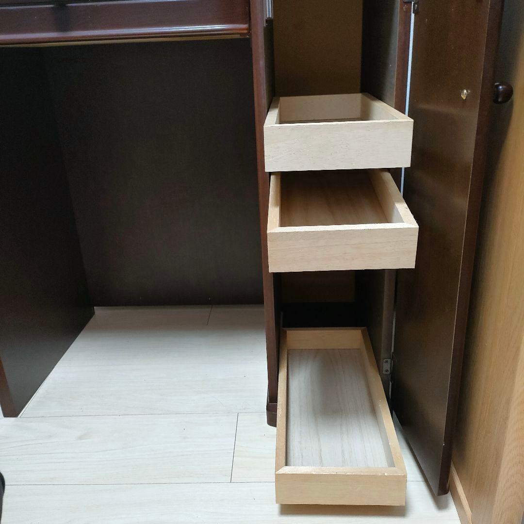 ♥美品 大塚家具 ドレッサー 背もたれイス 鏡台 チェア 高級 ロック引出 電源