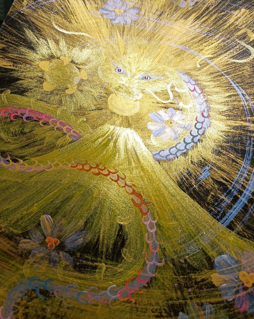 開運絵画　❀黄金龍錬金術❀再販不可限定品
