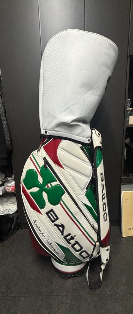 BALDO キャディバッグ ホワイト グリーン レッド