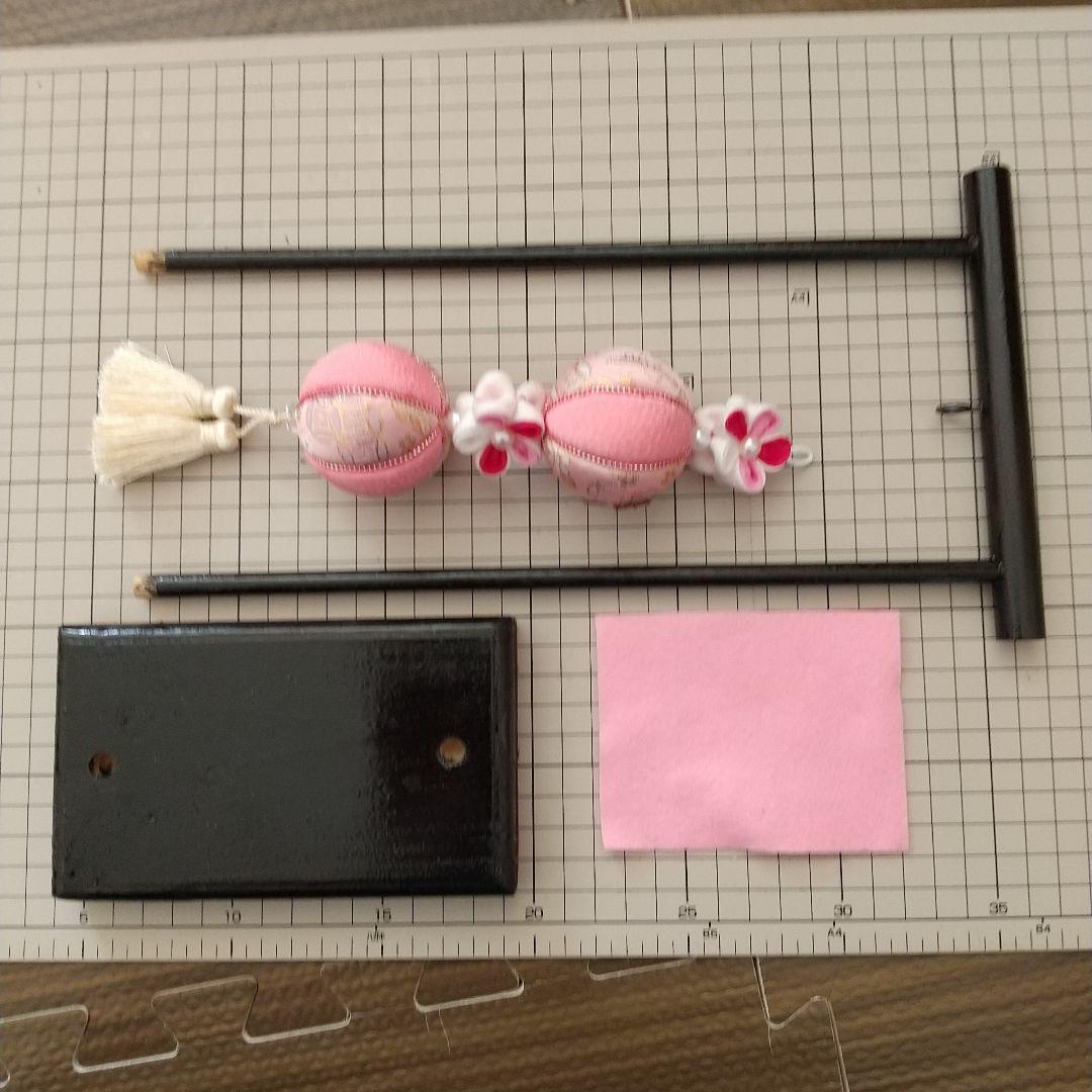 つまみ細工 吊るし飾り 雛飾り スタンド付き　ひな人形