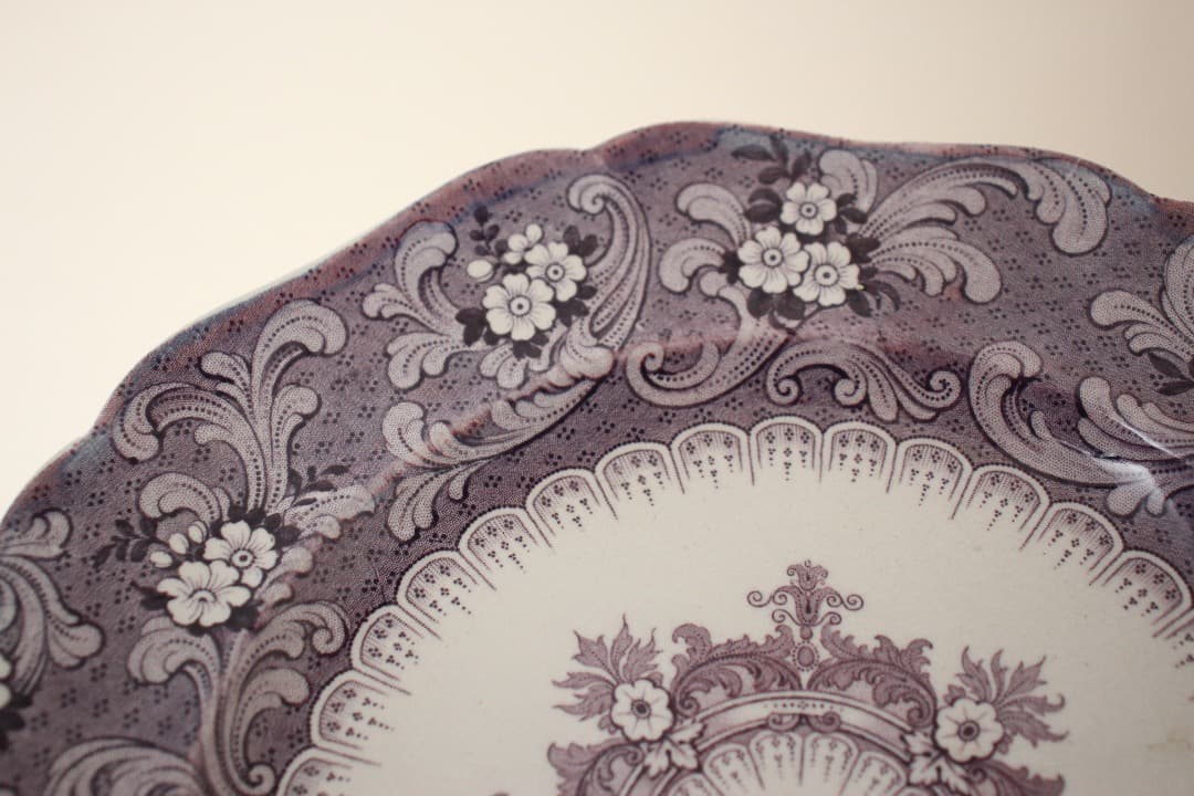 イギリス製　アンティーク　ジョン・リッジウェイ　クラレンドン　２６cmプレート