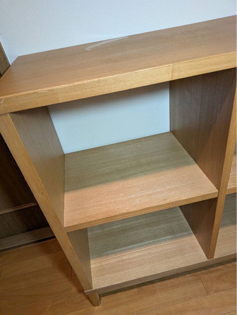 ■送料込■無印良品 MUJI オープンシェルフ 2×3 タモ 収納スタッキング棚