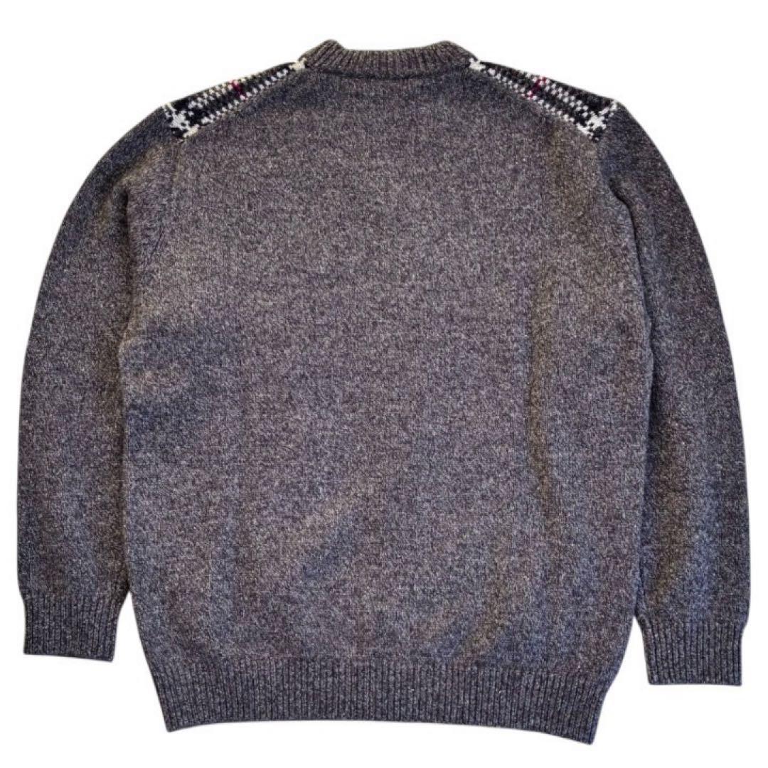 つば絢ひか様 新品級✨バーバリーロンドン ニットセーター ノバチェックメンズ羊毛