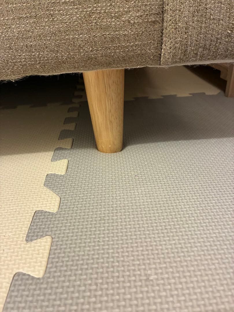 ニトリ グレー ファブリックソファ 3人掛け