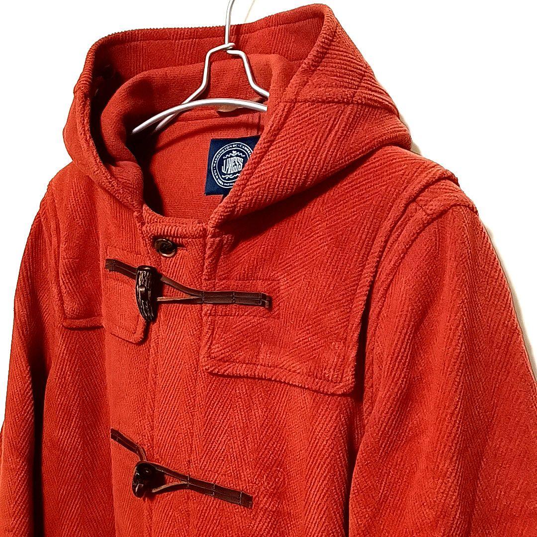 Memex　希少XLJ.PRESSイタリア生地ヘリンボーンダッフルオレンジ