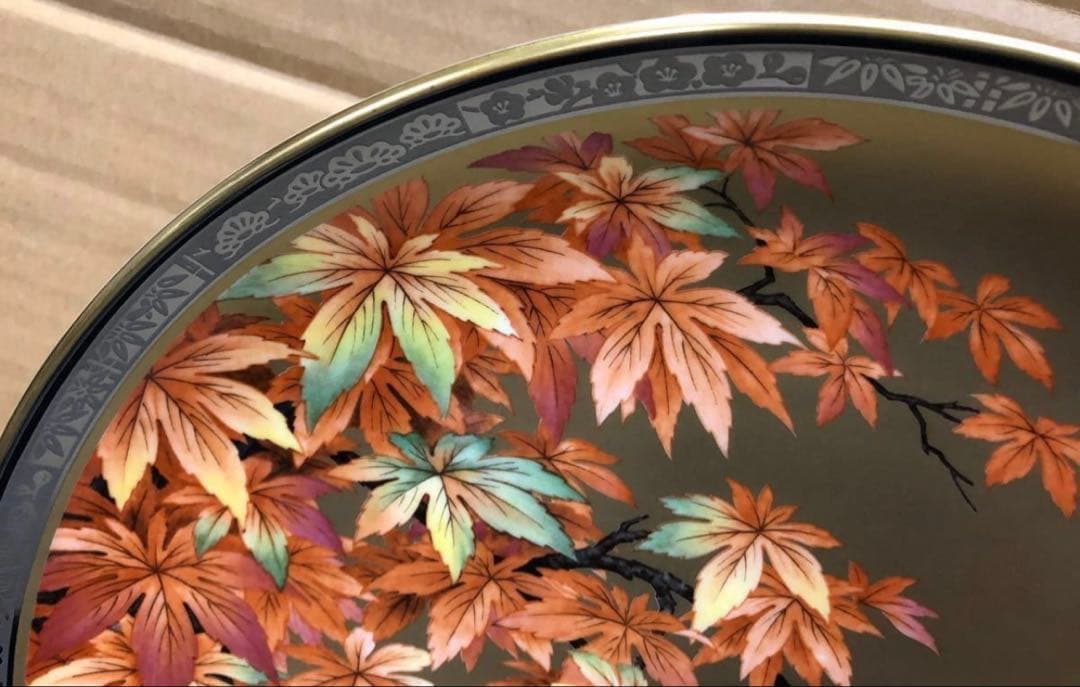 未使用/特価❕ノリタケ/スタジオコレクション/秋＊紅葉/絵皿/１点　　飾り皿