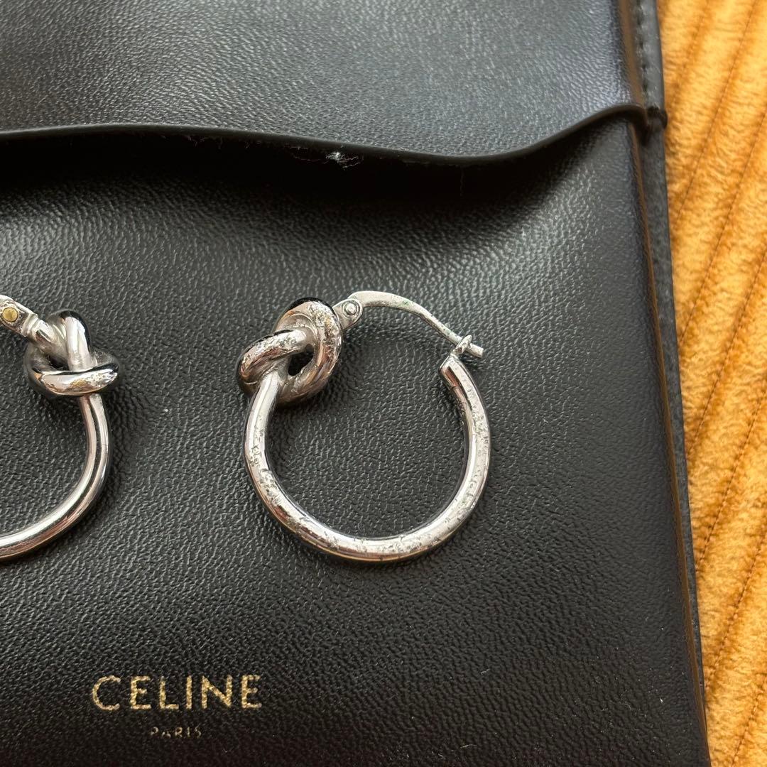 i*i様 CELINE ノットフープピアス　シルバー