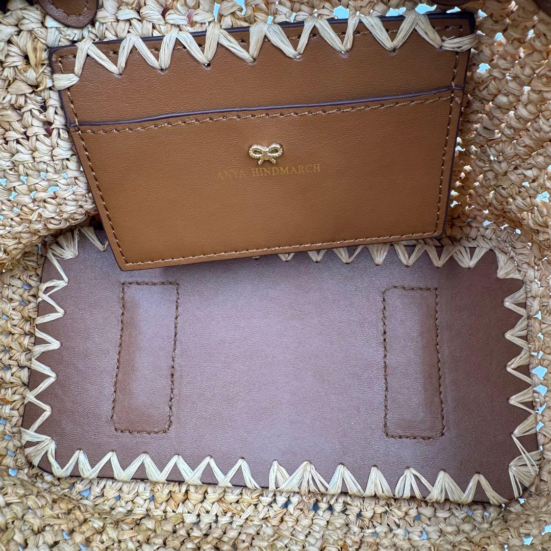 アニヤハインドマーチ ラフィア かごバッグ タッセル付き 2way