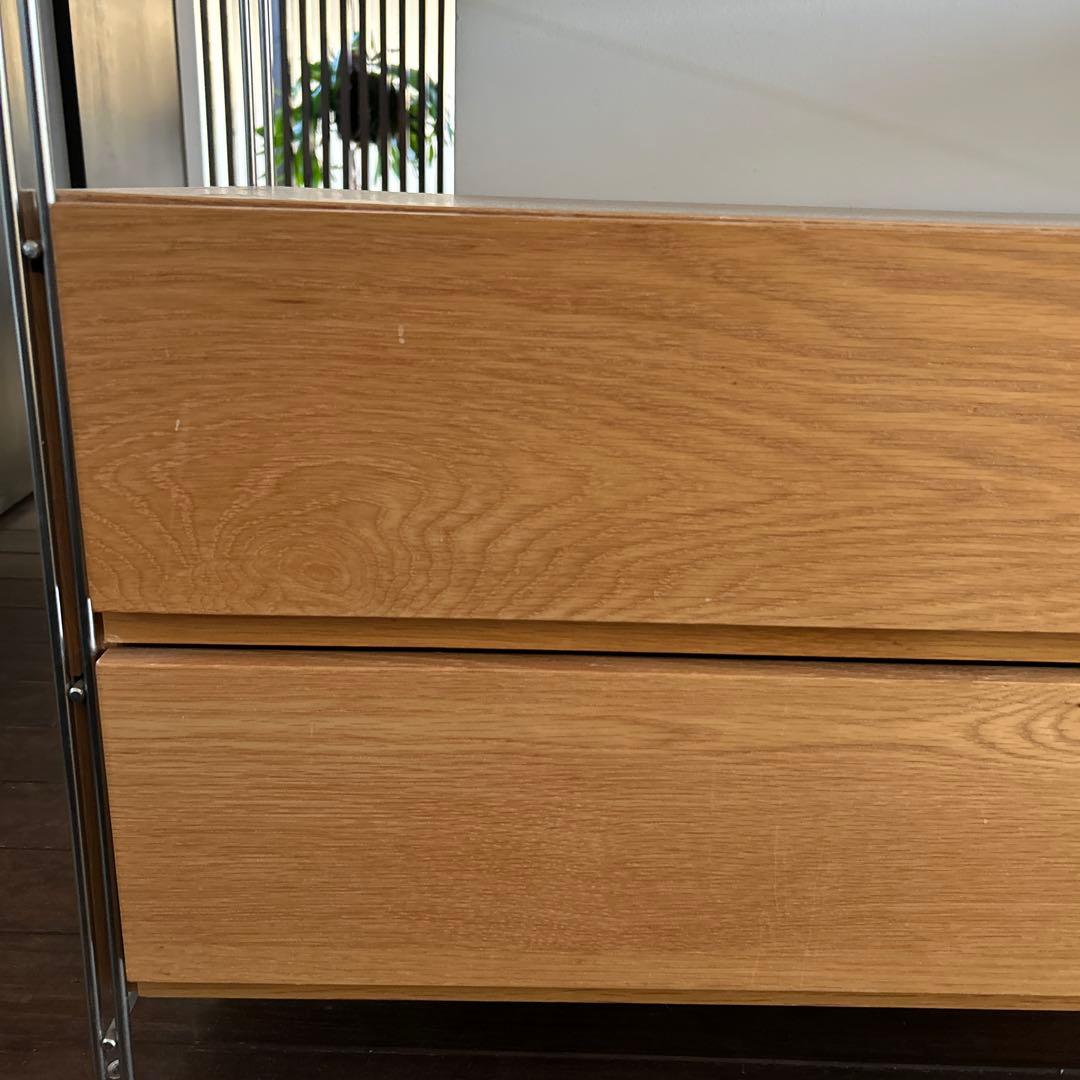 無印良品　引き出し付きステンレスユニットシェルフ