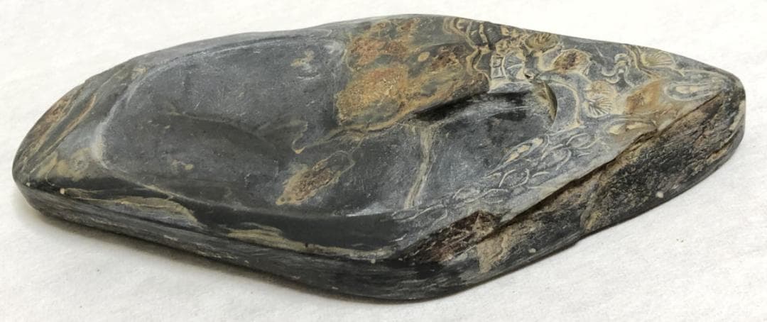 古石硯 唐木硯箱付き 書道用品 唐物 古美術品 古名硯 インテリアWWFT016