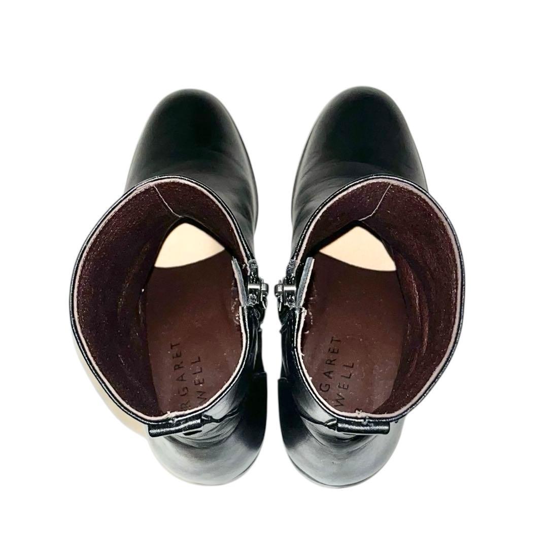 【極美品】◾️マーガレットハウエル◾️ショートブーツ◾️サイドジップ◾️レザー◾️ブラック