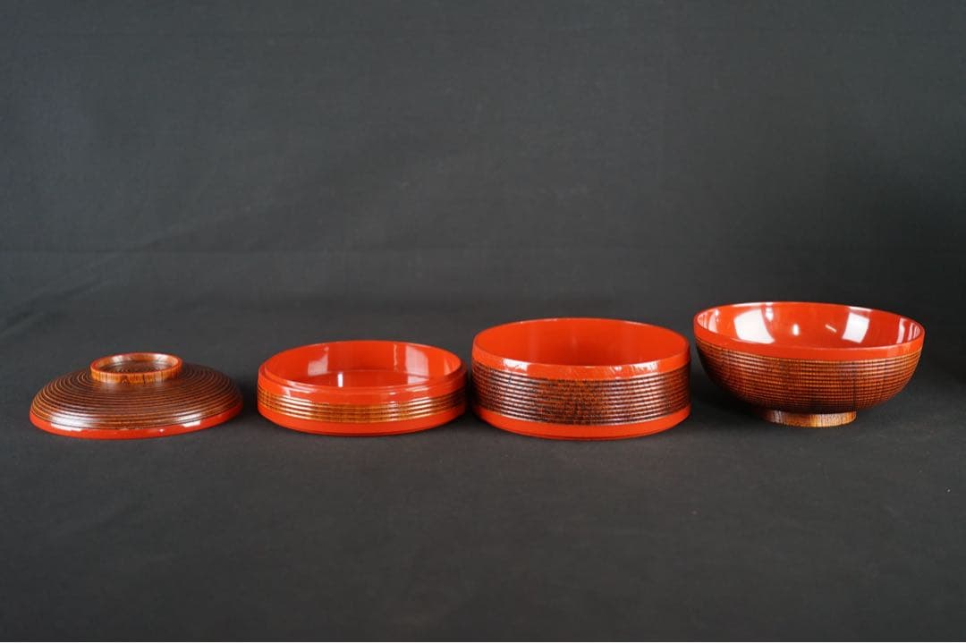 欅 信玄弁当 重箱 木製漆器 箱付